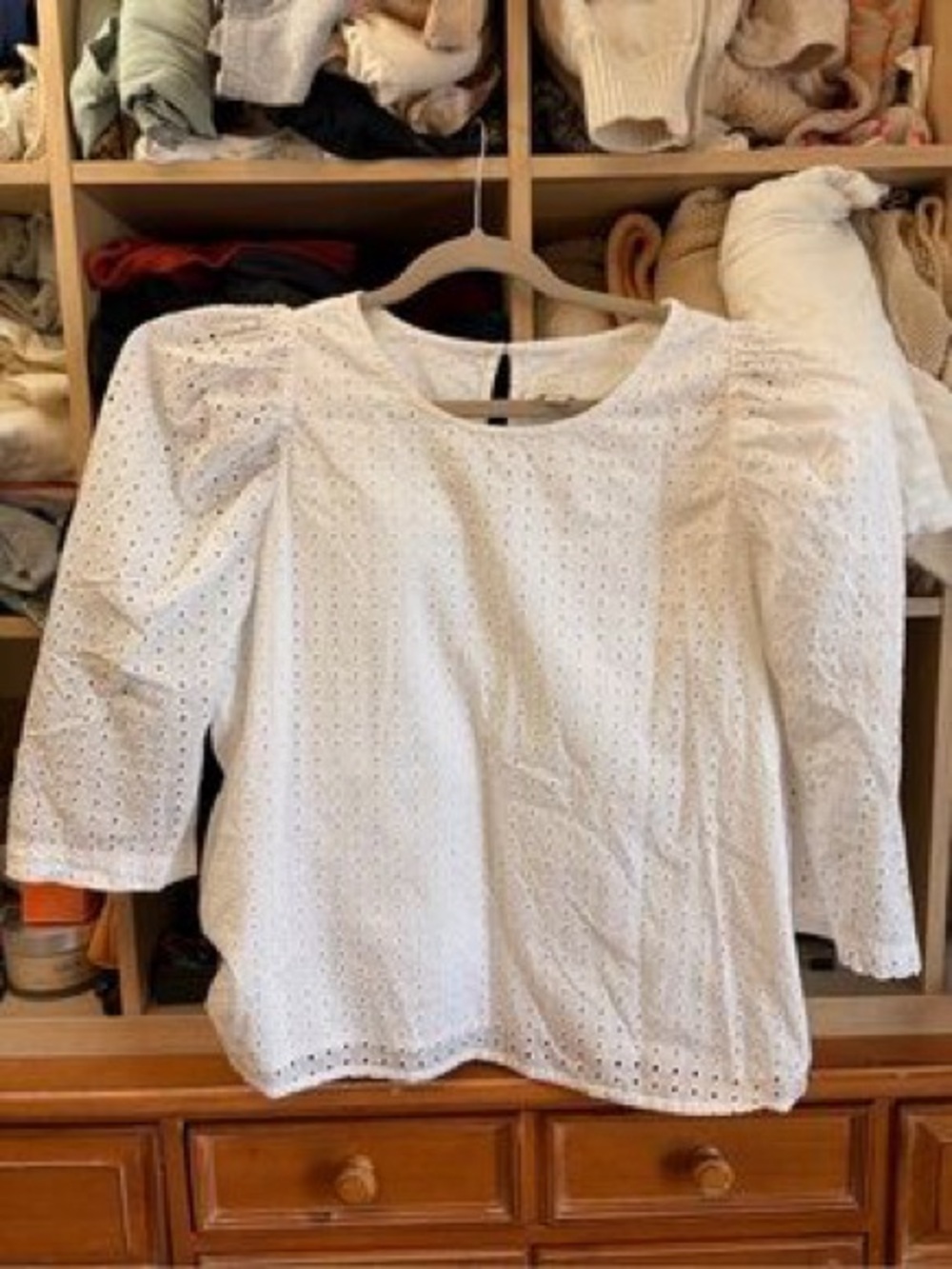 White Eyelet Top